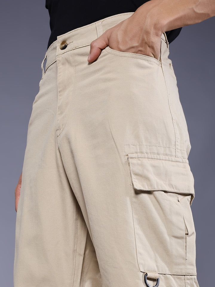 Men Utility Cargo - Beige