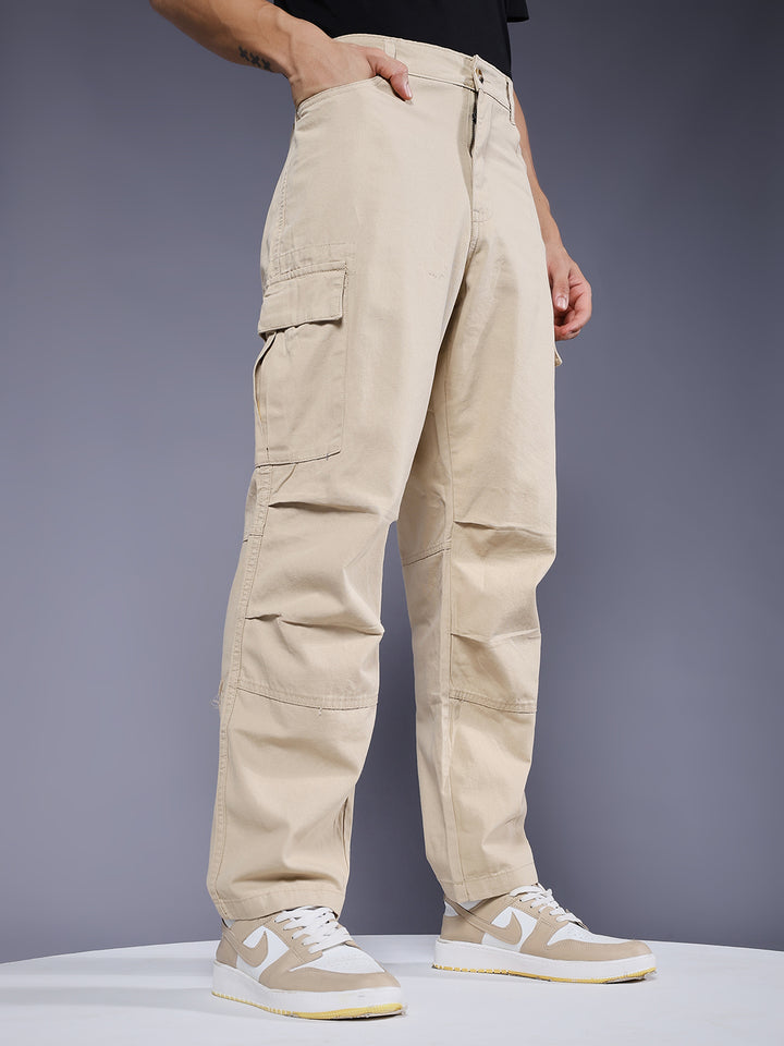 Men Utility Cargo - Beige