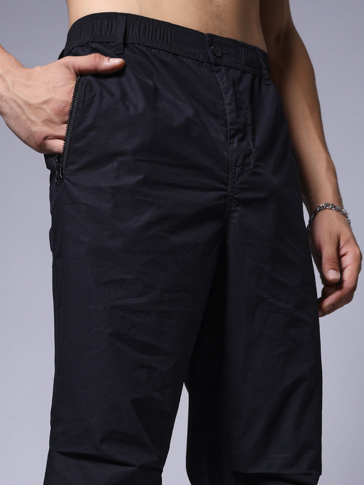 Men Utility Cargos- Black