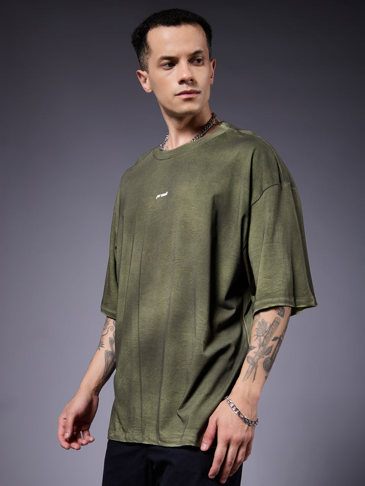 Men Retro Washed Oversized T-Shirt
