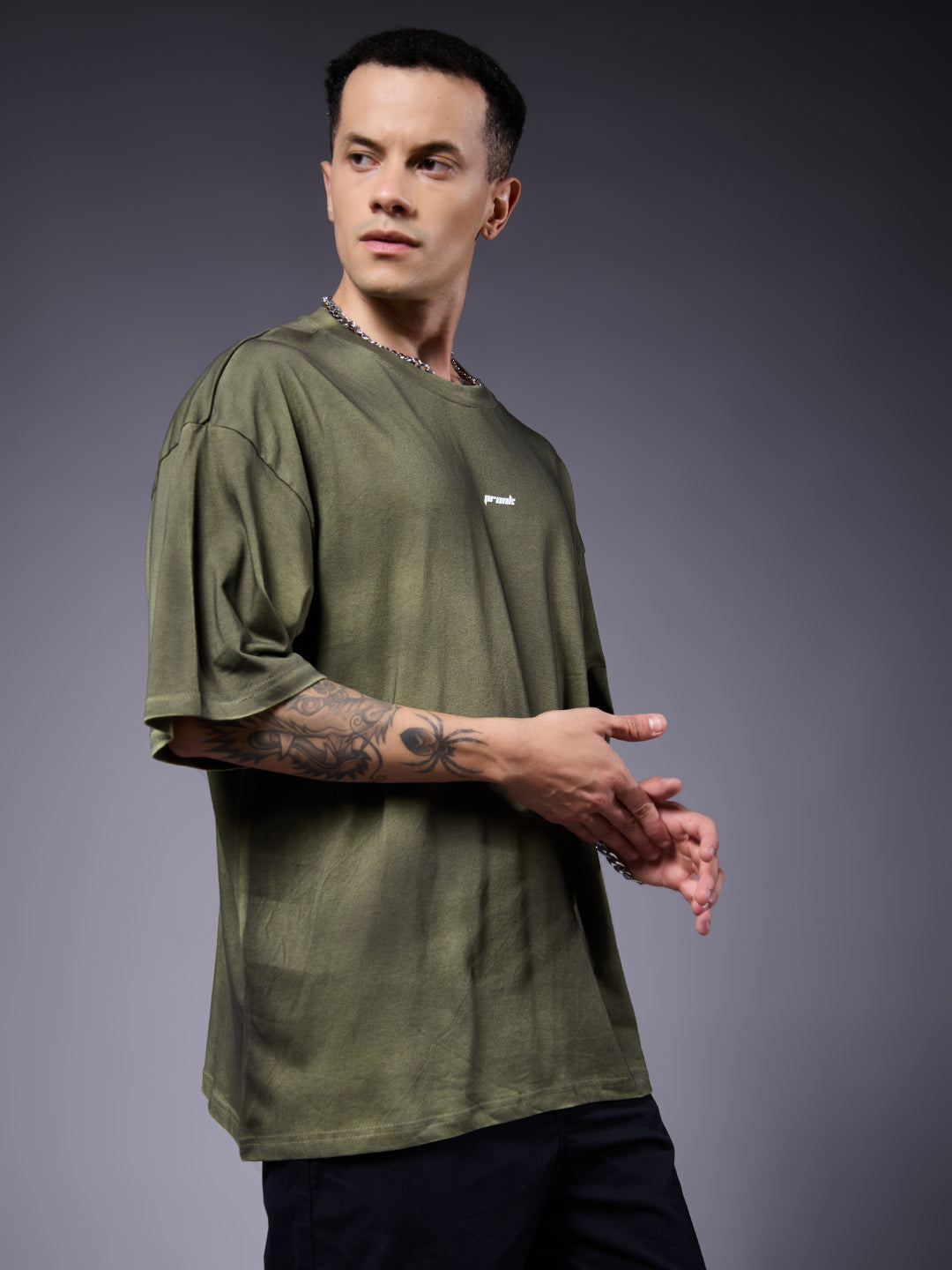 Men Retro Washed Oversized T-Shirt