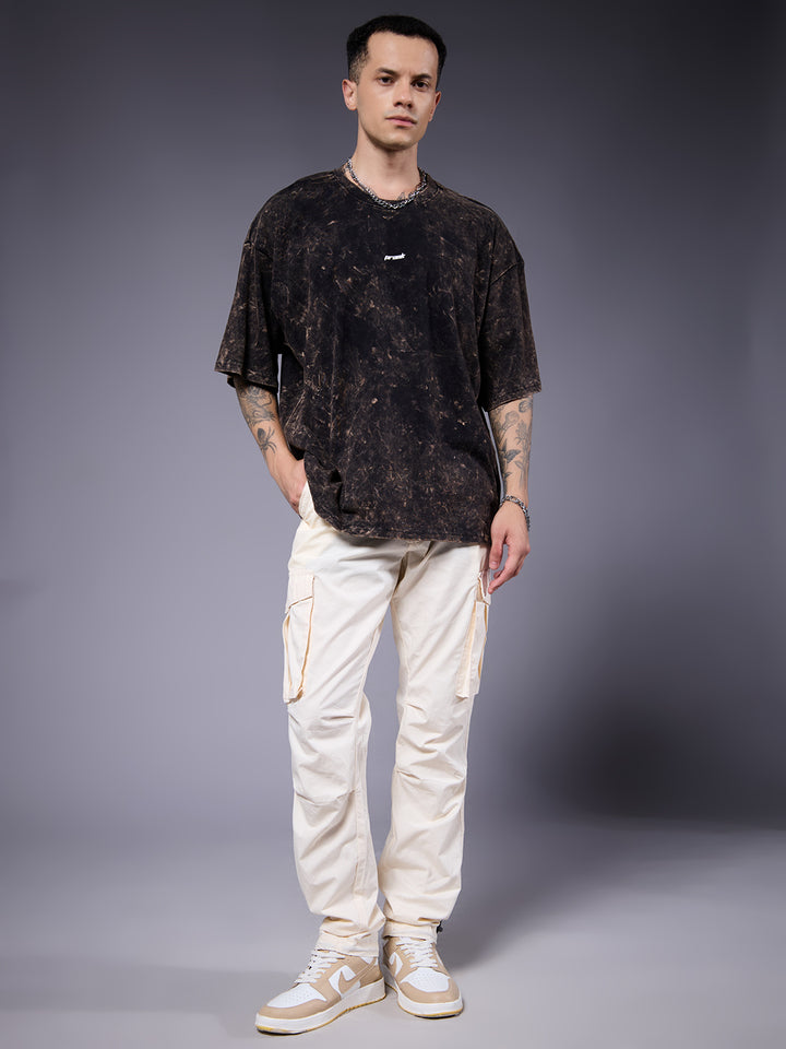 Men Retro Washed Oversized T-Shirt