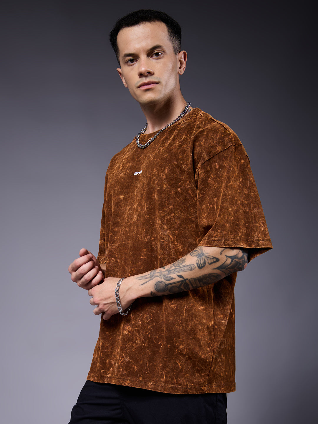 Men Retro Washed Oversized T-Shirt