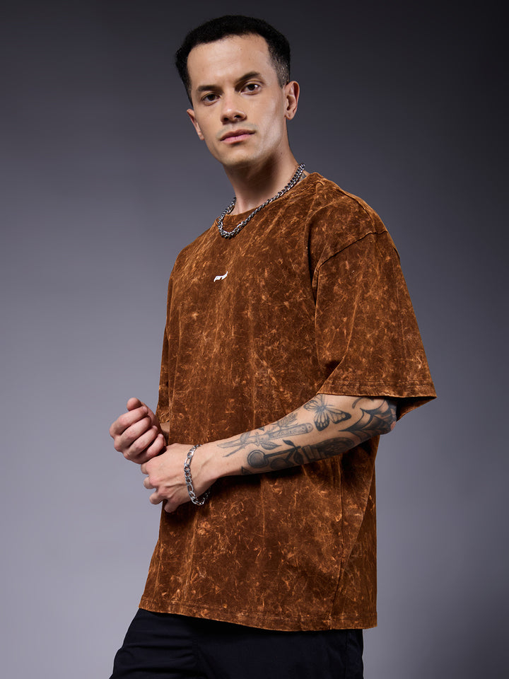 Men Retro Washed Oversized T-Shirt