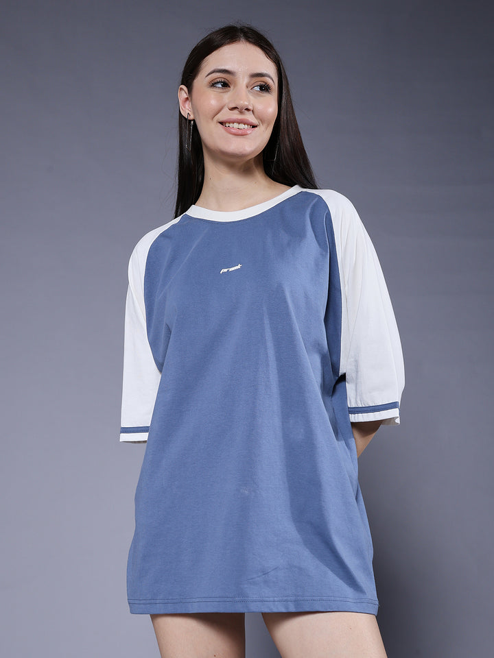 Women Oversized Colorblock T-Shirt