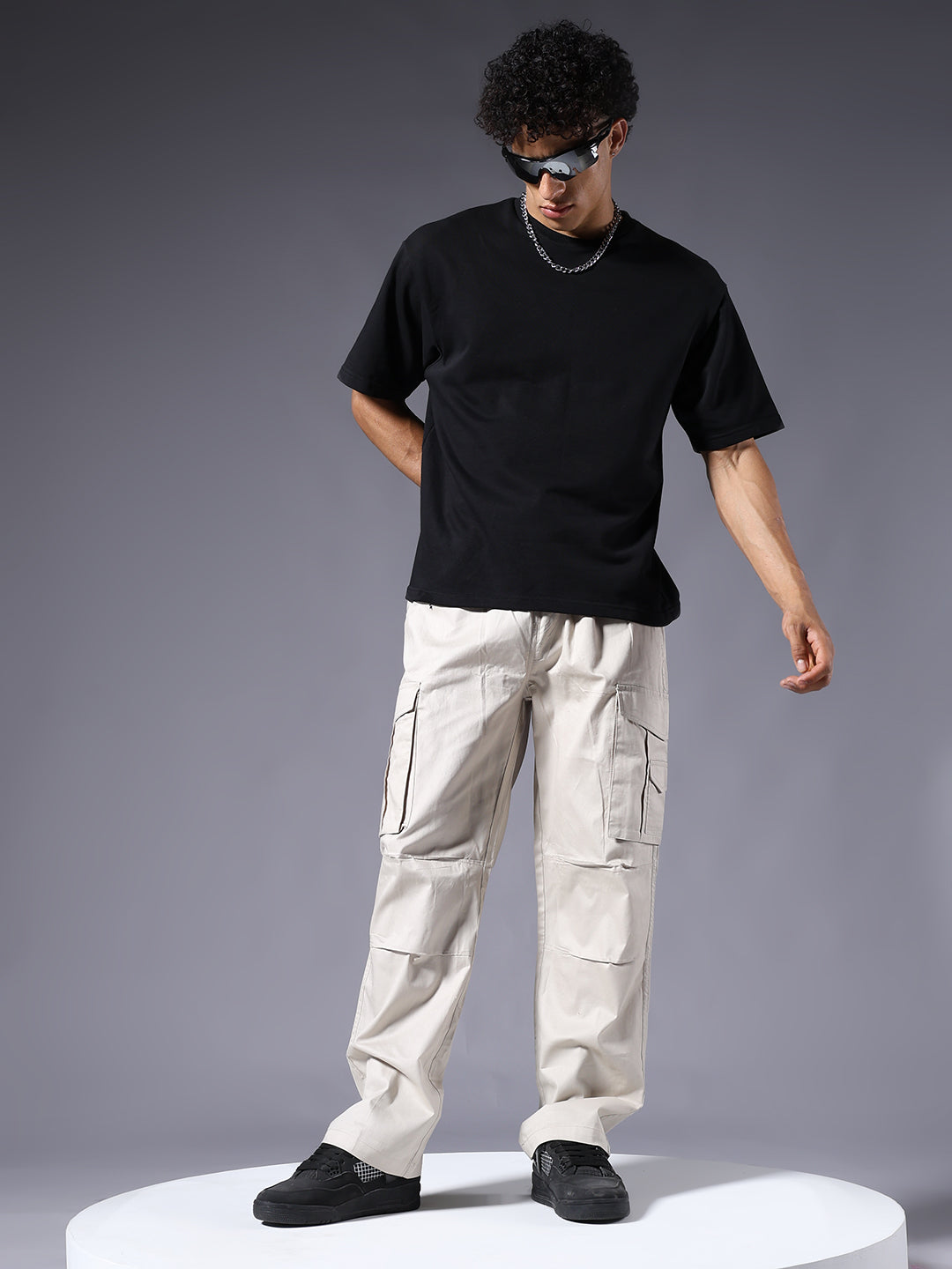 Men Utility Cargo - Beige