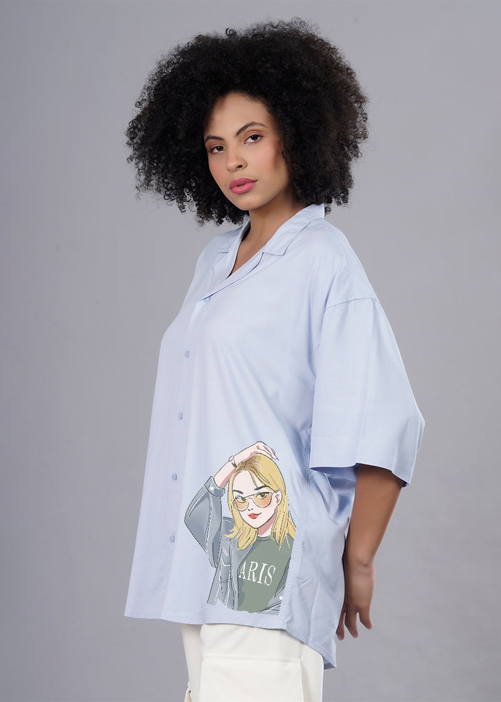 Cool Girl Womens Fluidic Oversized Shirt