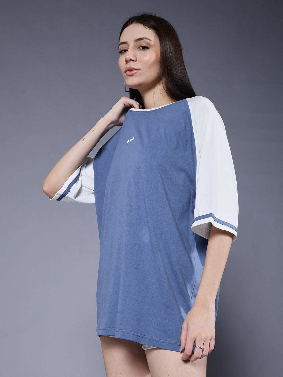Women Oversized Colorblock T-Shirt