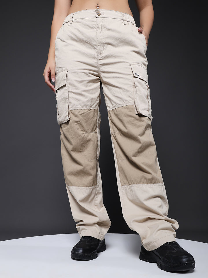 Women Utility Cargo - Beige