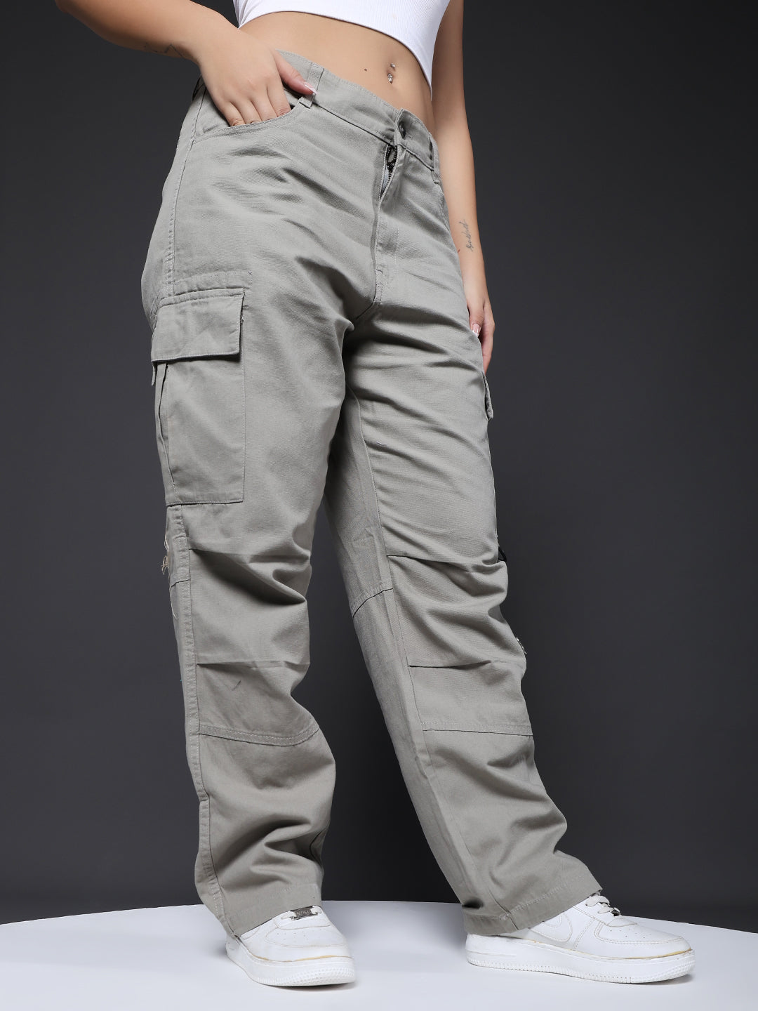 Women Utility Cargo - Ash Grey