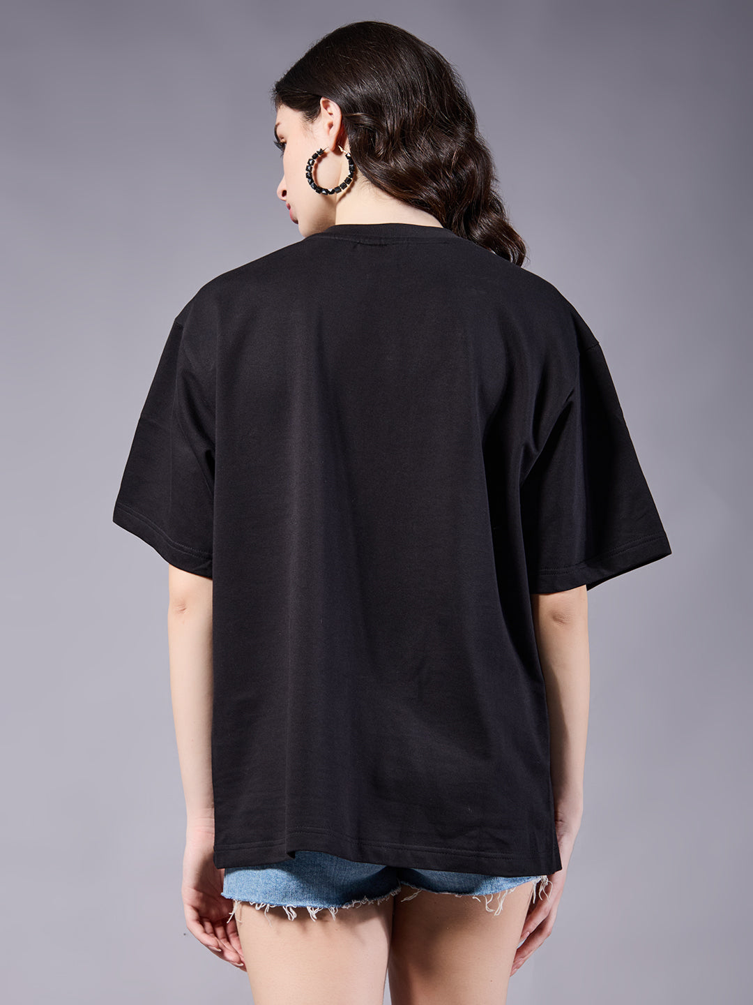 Panther Embroidered women Premium Oversized Terry T-shirt