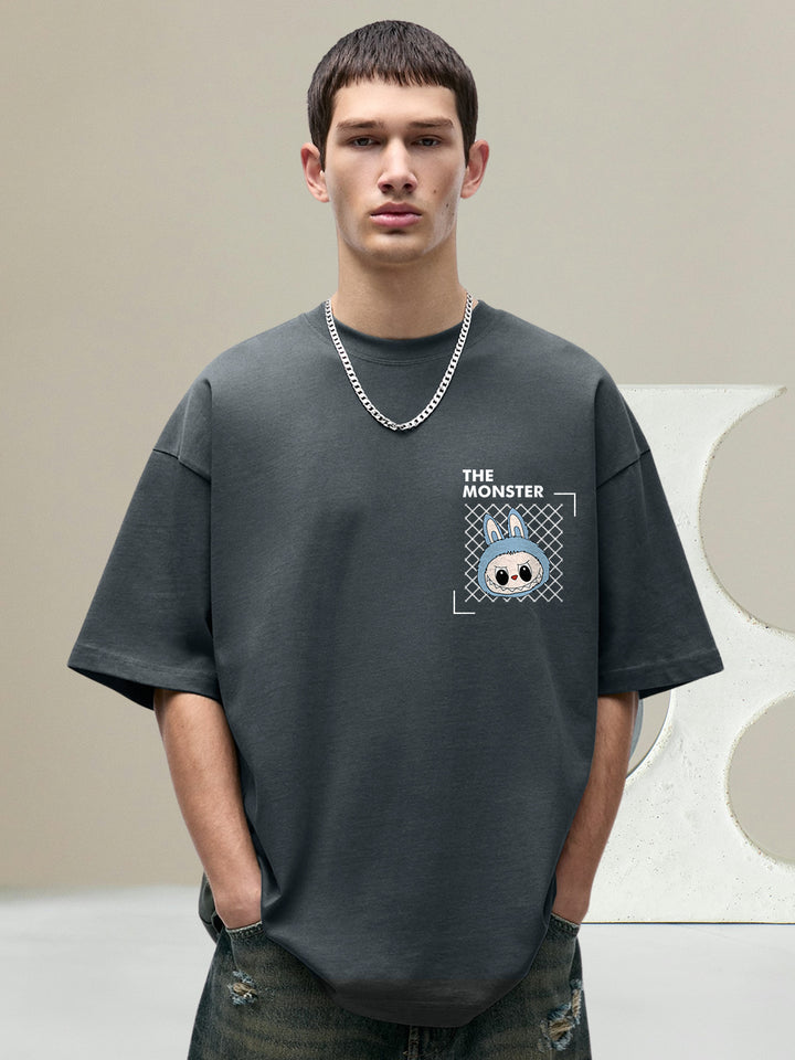 Urban Beast Men Printed Oversized T-Shirt