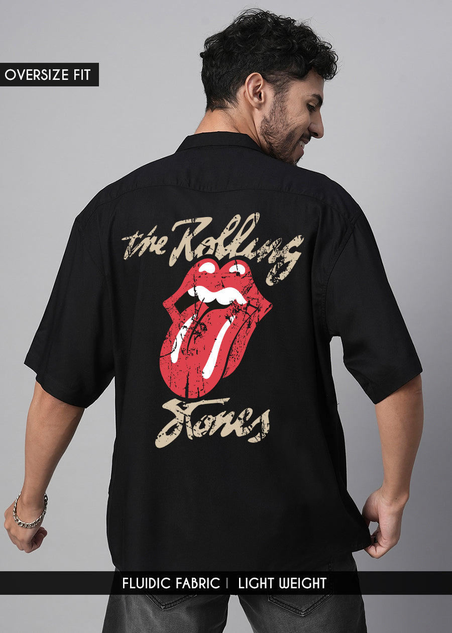 Vintage Rolling Stones Mens Fluidic Oversized Shirt