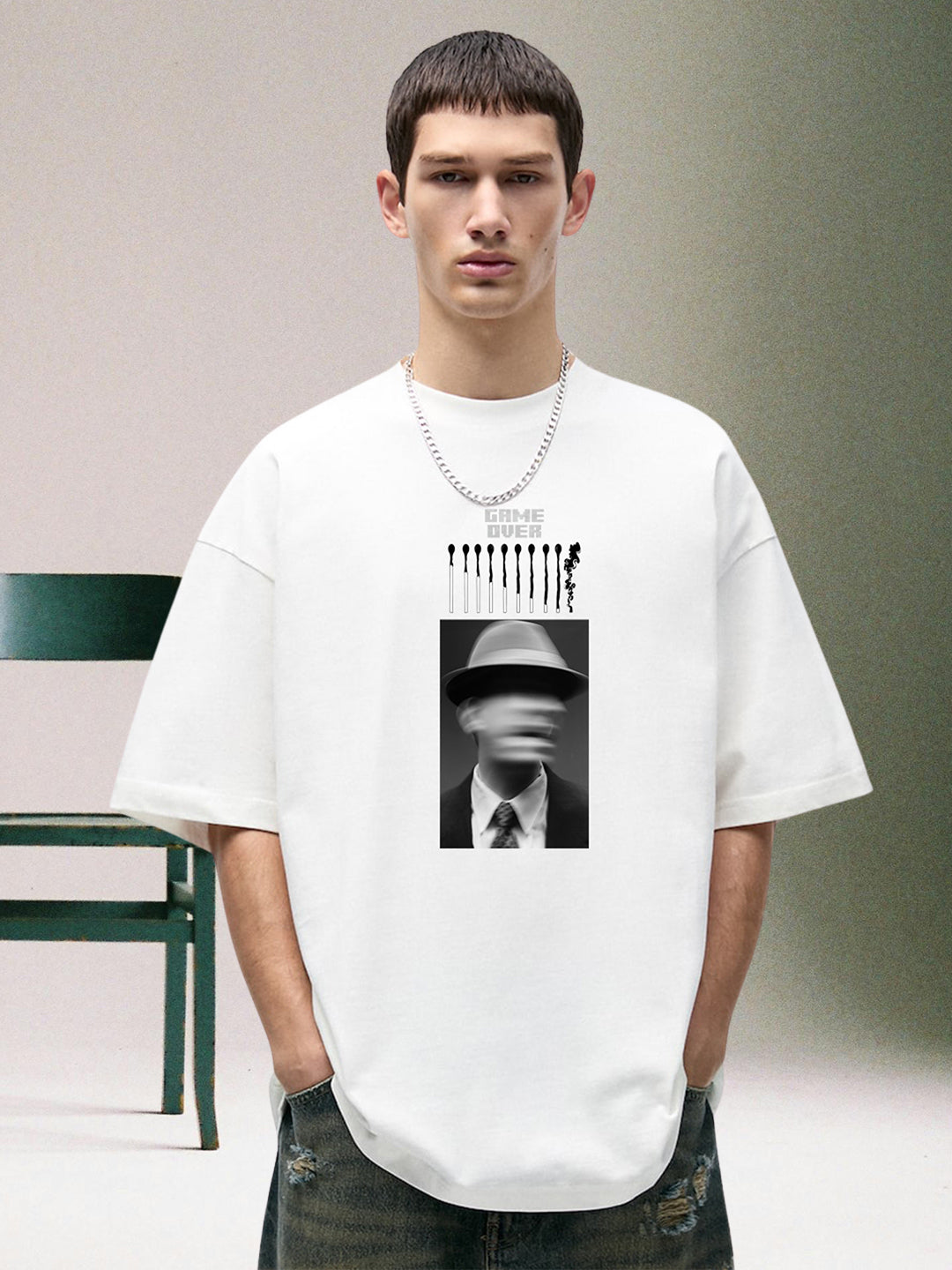 Game Over Men Oversized Printed T-Shirt | Printed T-Shirts | PRONK