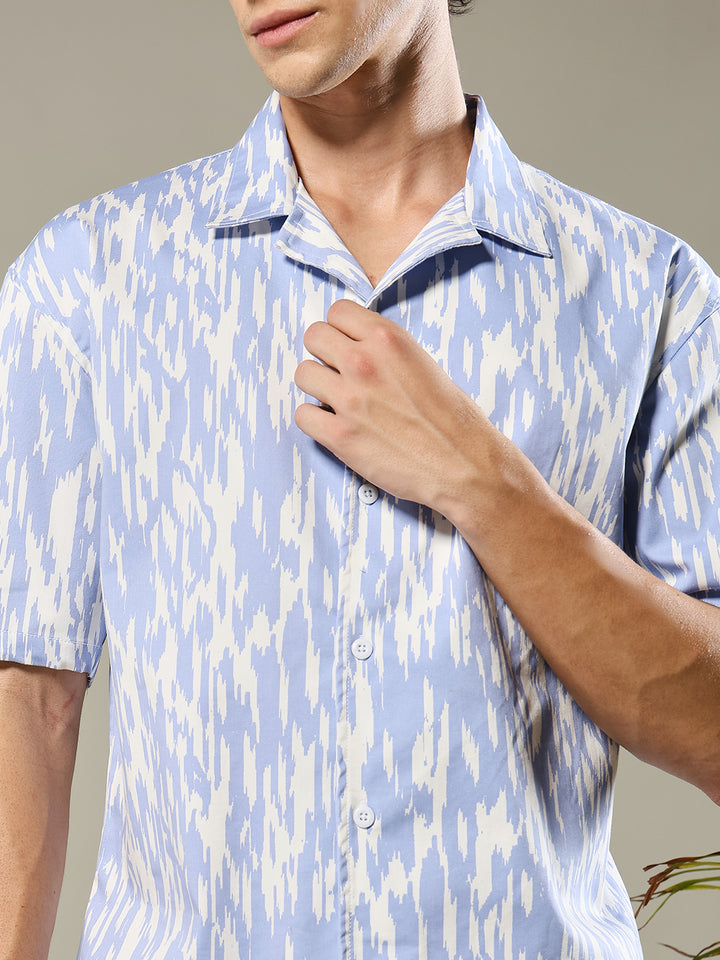 Men Premium Cotton Twill Co-ord Set – Sky