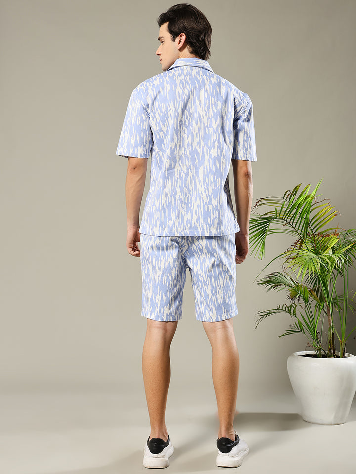 Men Premium Cotton Twill Co-ord Set – Sky