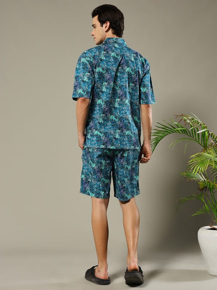 Men Premium Cotton Twill Co-ord Set – Basil Green