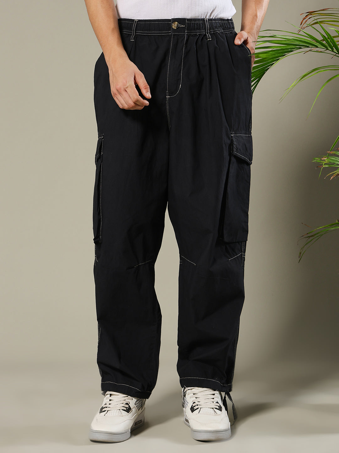 Parachute Pants For Men - Black