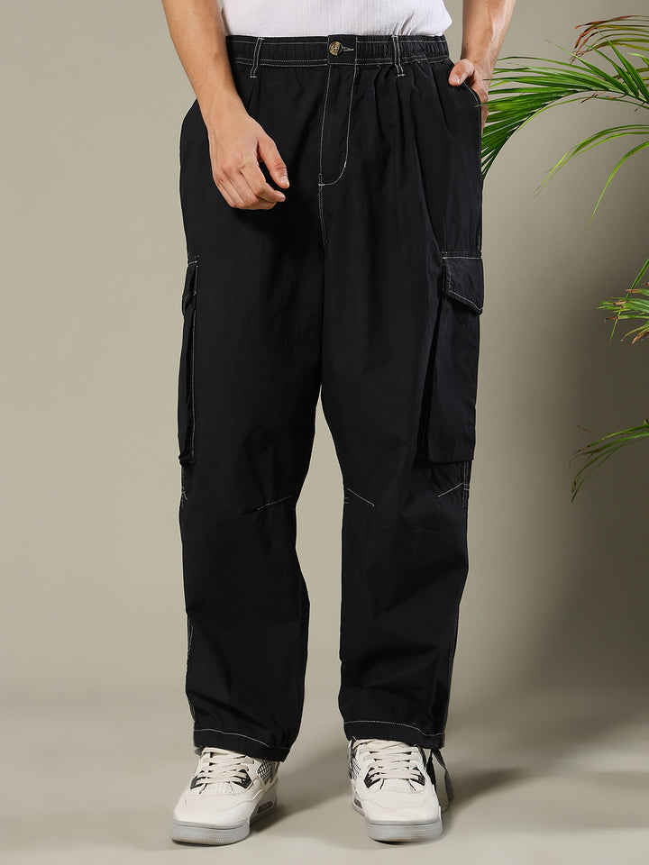 Parachute Pants For Men - Black