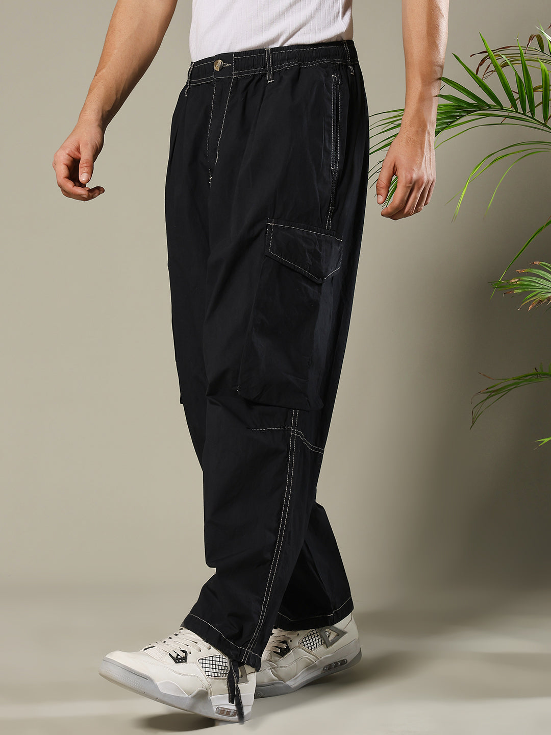 Parachute Pants For Men - Black