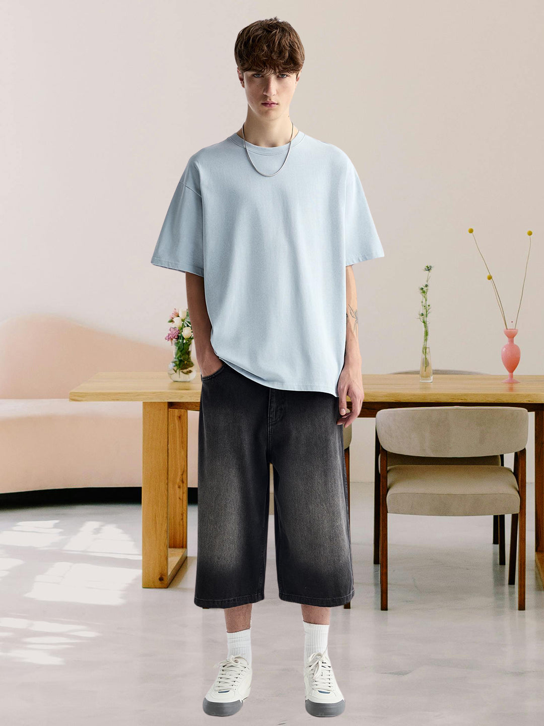 Pronk Solid Men Premium Oversized Terry T-shirt