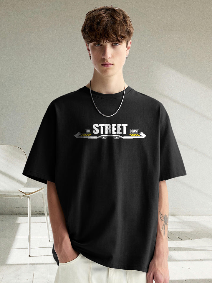 Street Beast Men Graphic Oversized Printed T-shirt