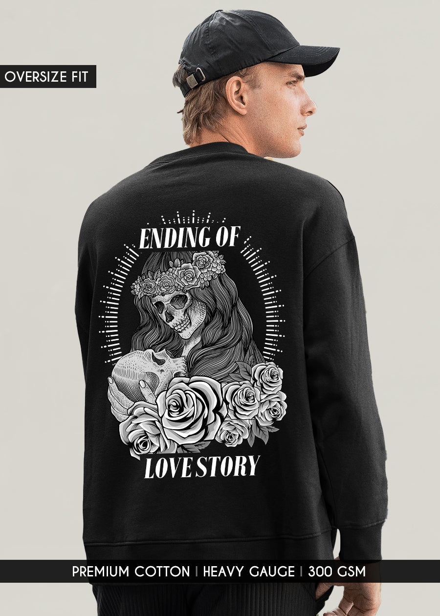 Ending Of Love Men Drop Shoulder Premium Terry Sweatshirt