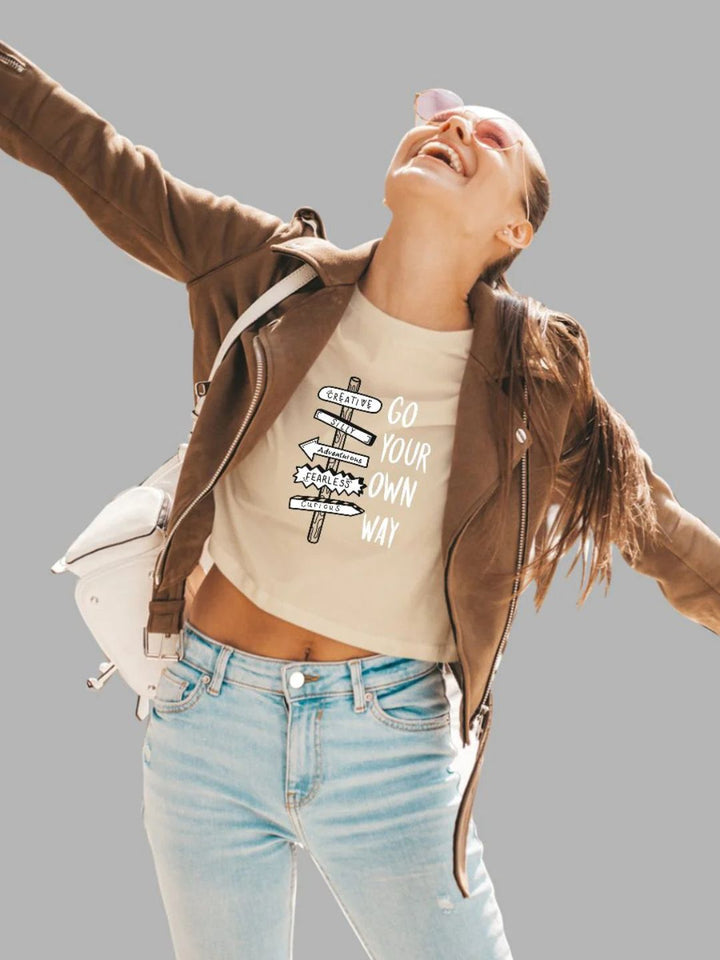 Go Your Own Way Women Crop Top