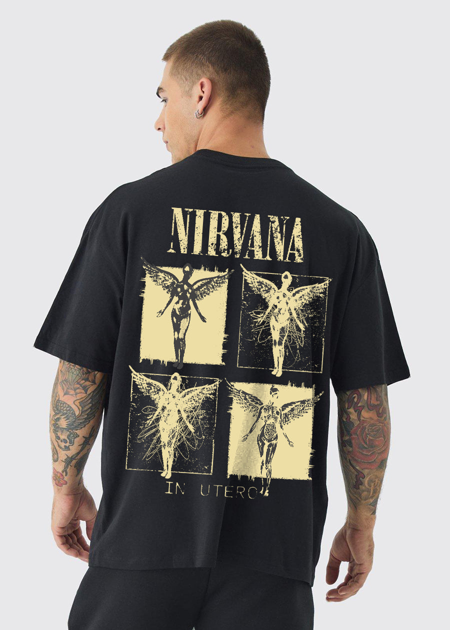 Vintage Nirvana Men Oversized Printed T-Shirt PRONK –