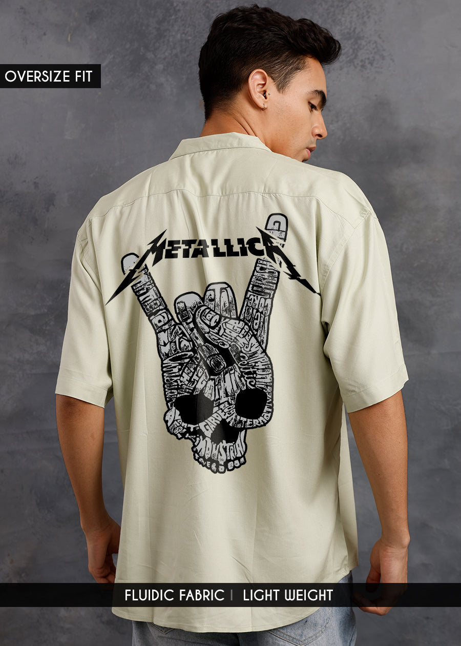 Devil Horns Mens Fluidic Oversized Shirt