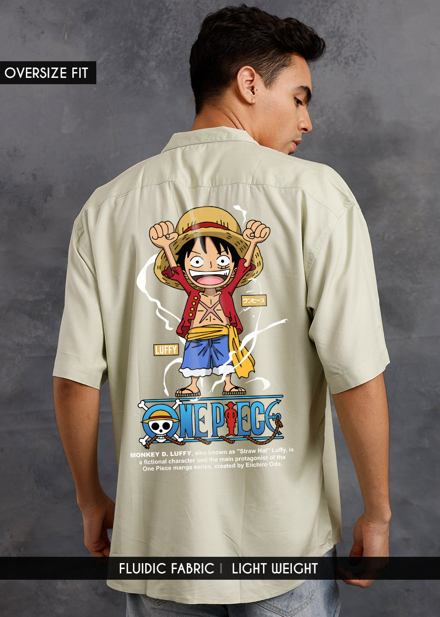 Luffy One Piece Mens Fluidic Oversized Shirt