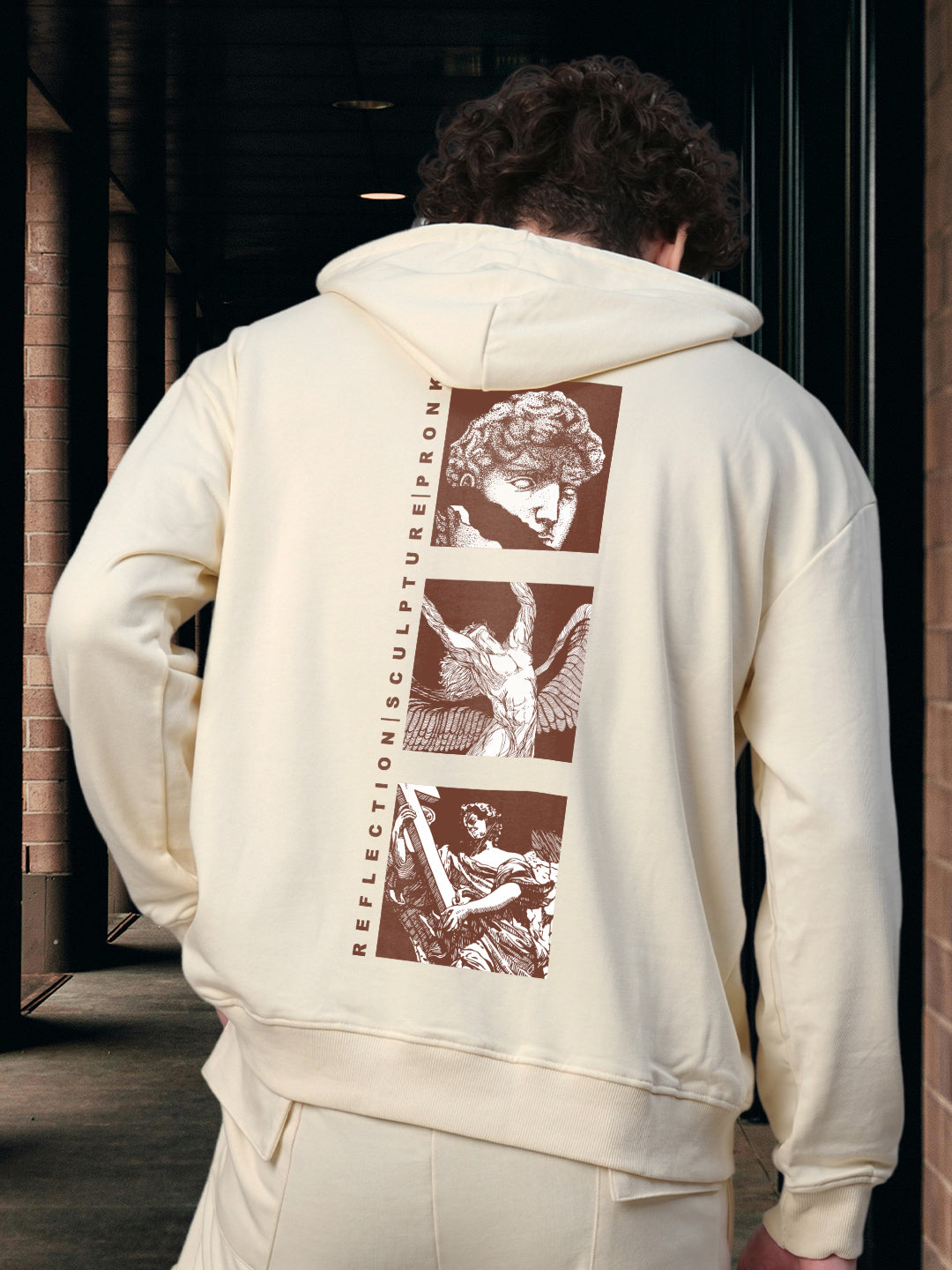 Graphic Hoodie Back Print Hoodie Mens Reflection Men Drop