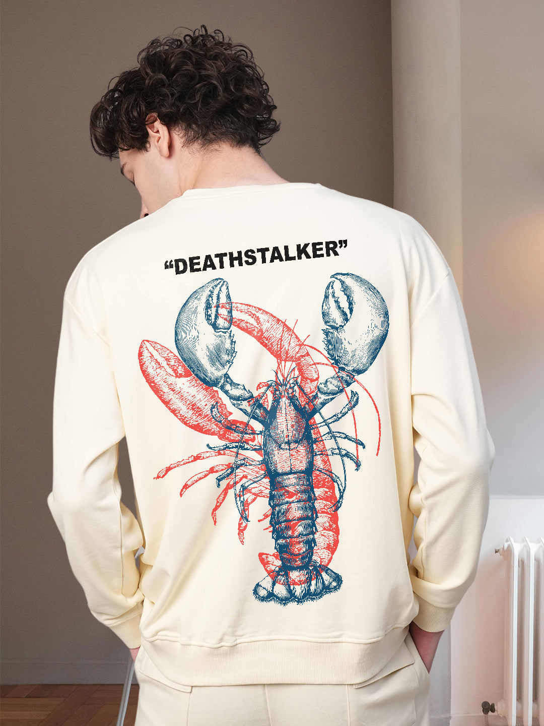 Deathstalker Men Drop Shoulder Premium Terry Sweatshirt PRONK