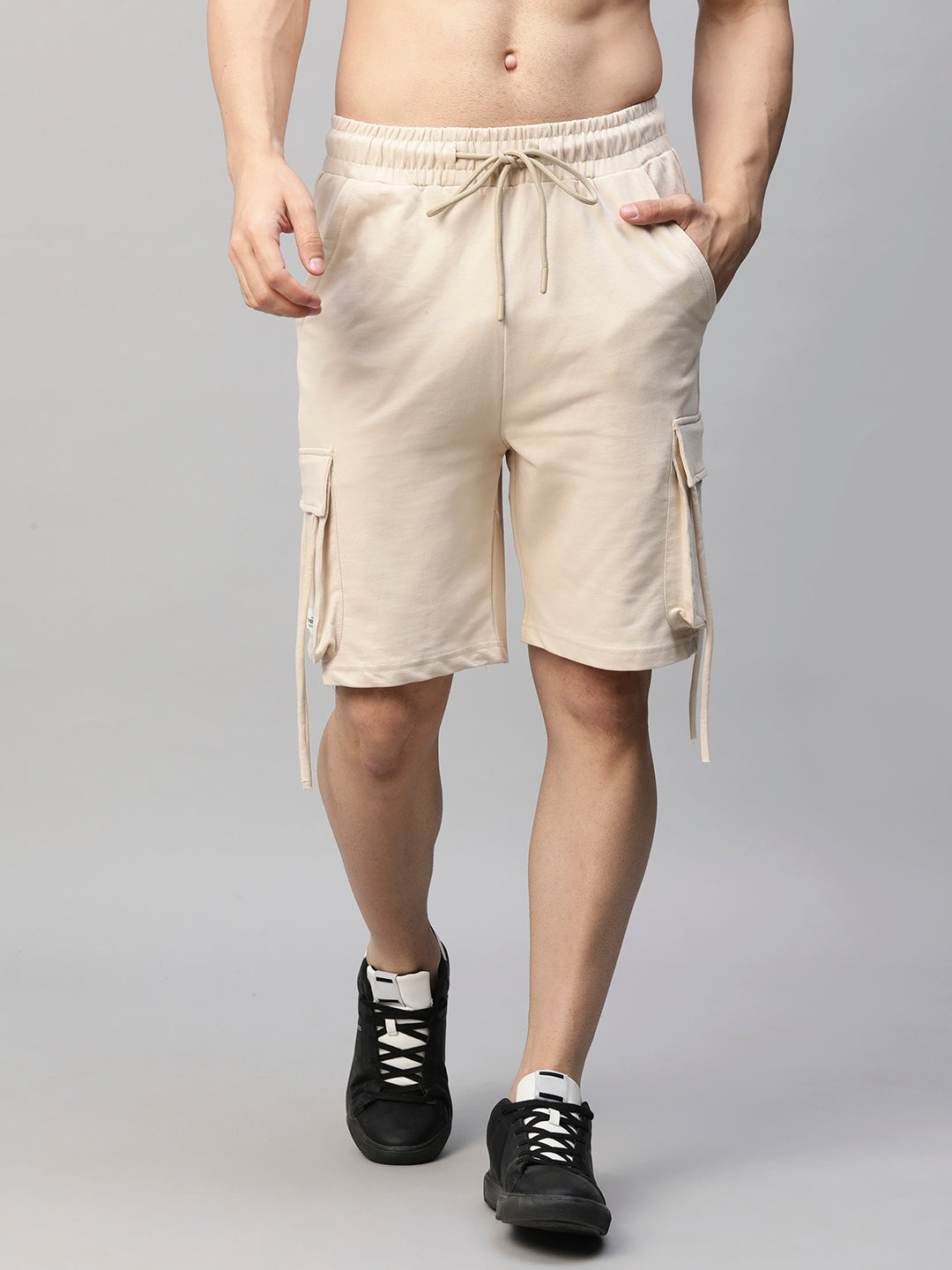 Mens Cargo Shorts Beige