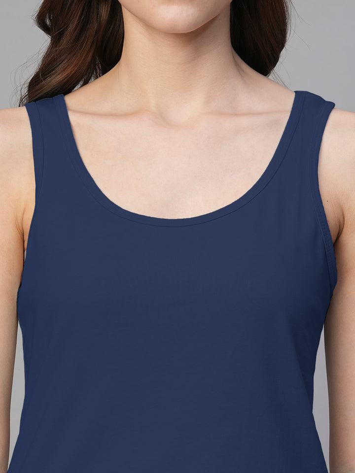 Solid Women Tank Top - Classic Navy