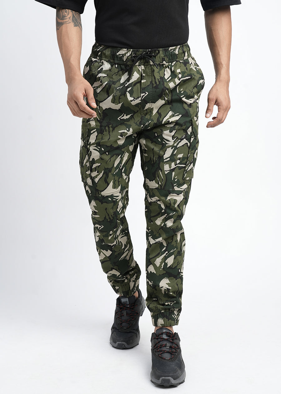 Jogger Pants Camo Cargo Mens Regular Fit Camo Cargo Jogger