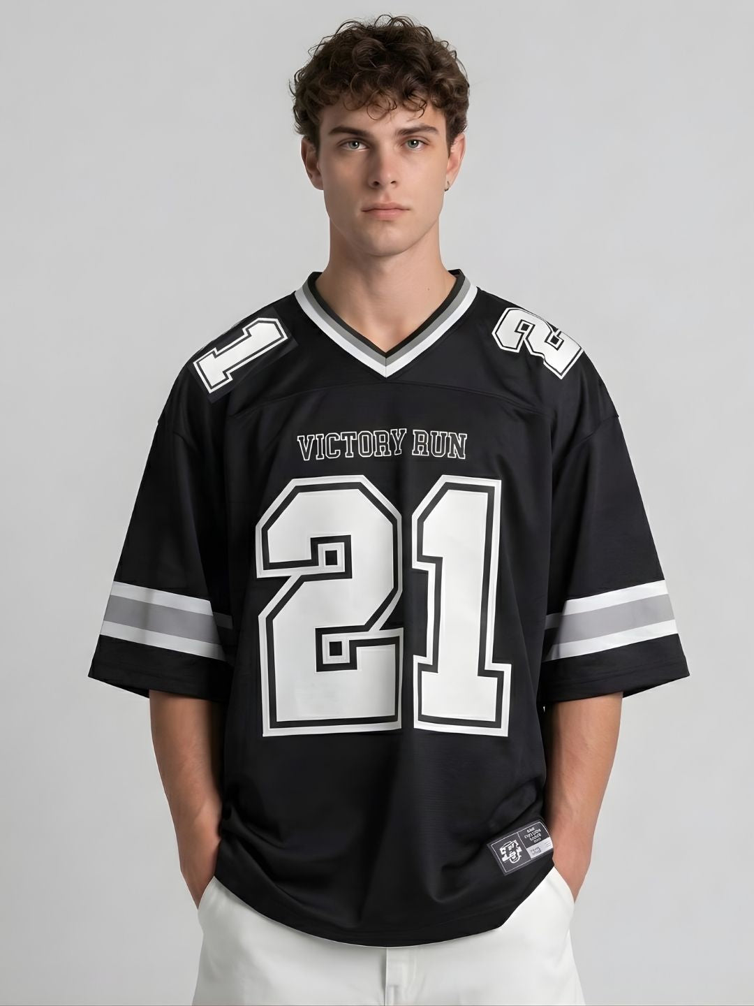 Men Black Oversized Varsity T-Shirt | Mens Topwear | PRONK – pronk.in