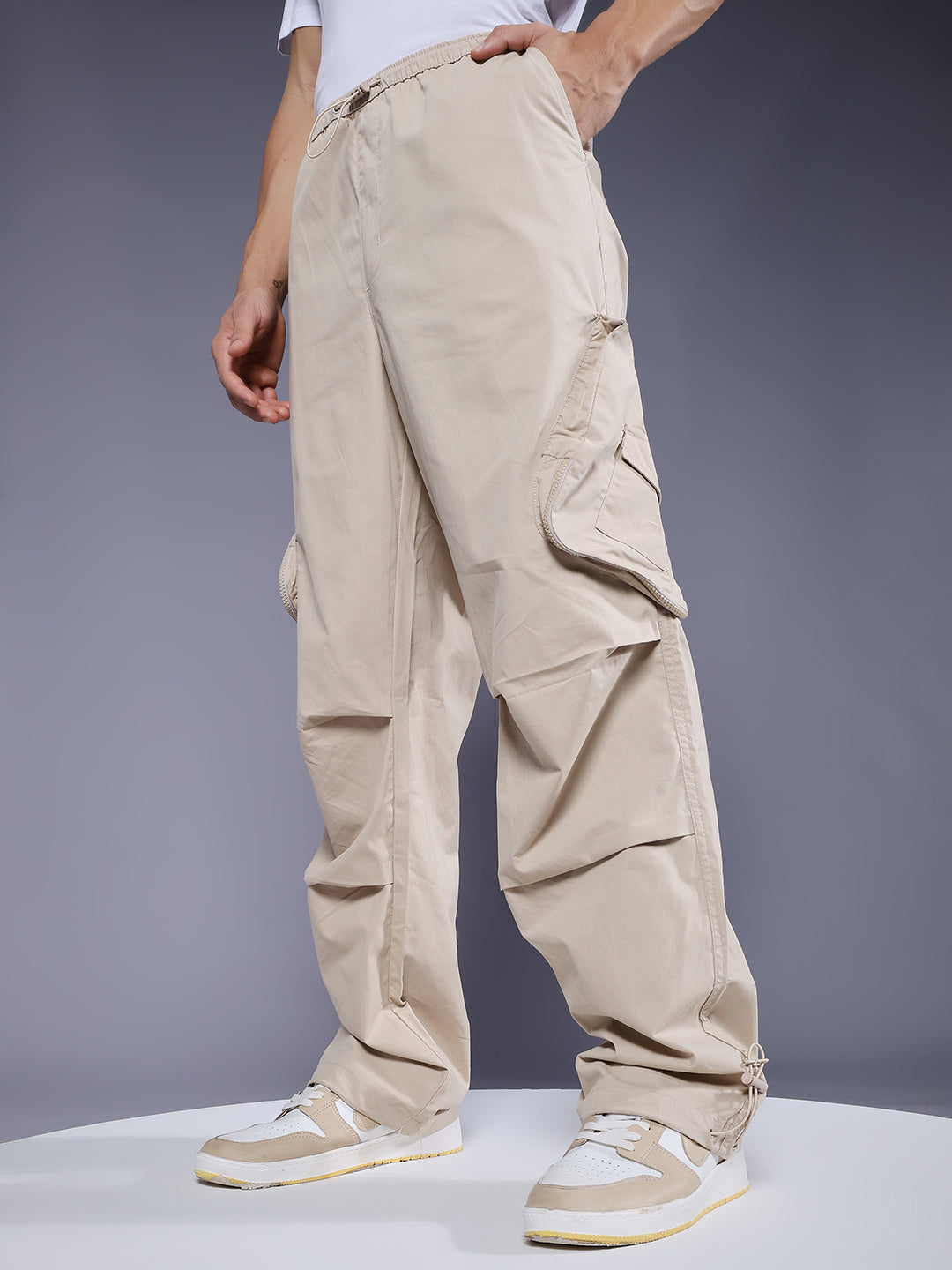 Parachute Pants For Men - Beige – pronk.in