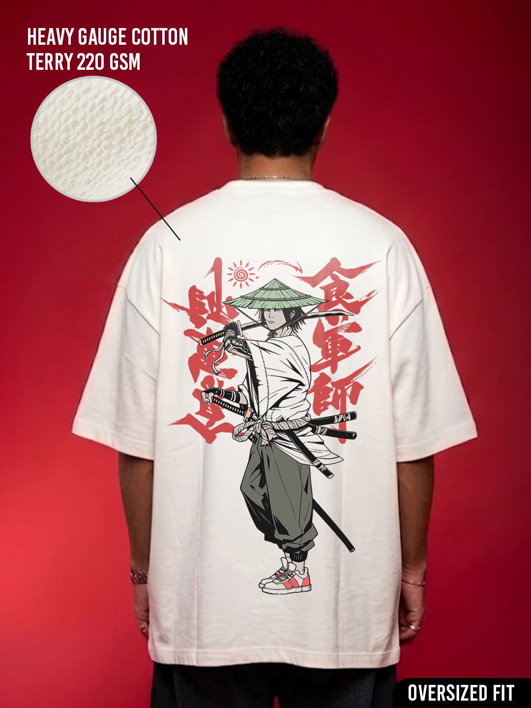 THE UNSEEN BLADE Men Terry Printed Oversized T-Shirt – pronk.in