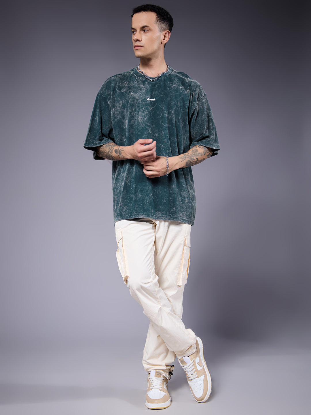 Men Retro Washed Oversized T-Shirt