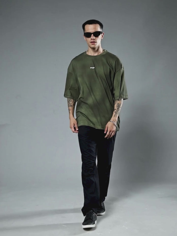 Men Retro Washed Oversized T-Shirt