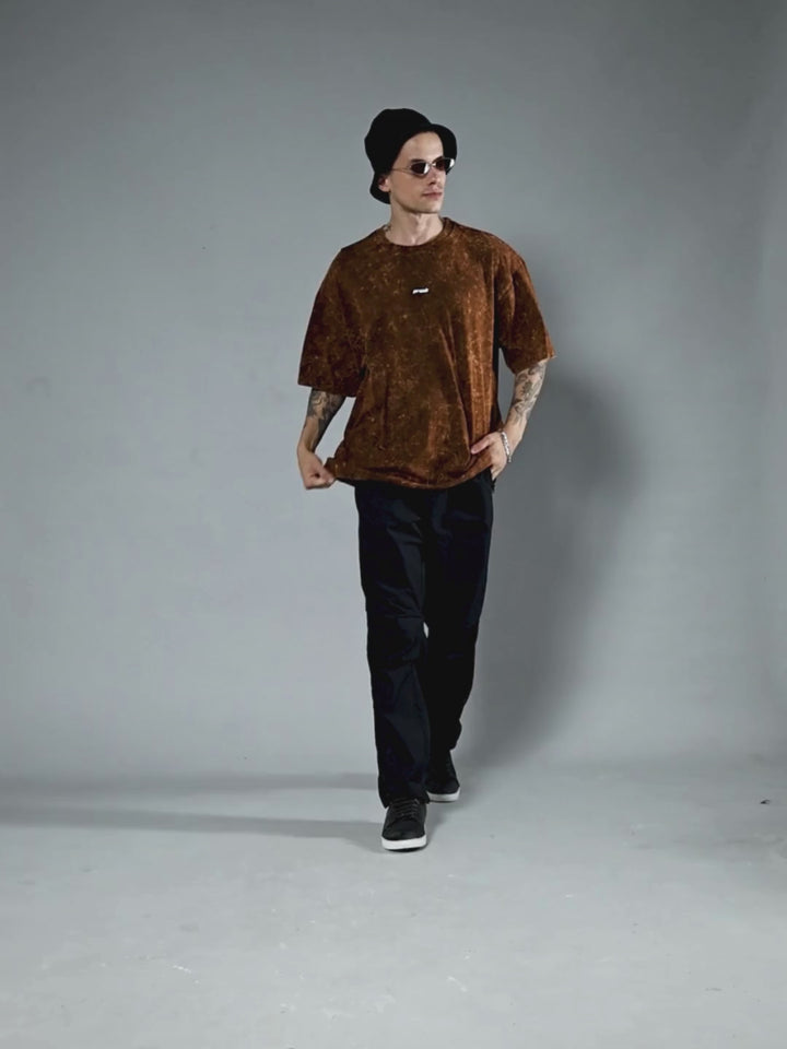 Men Retro Washed Oversized T-Shirt