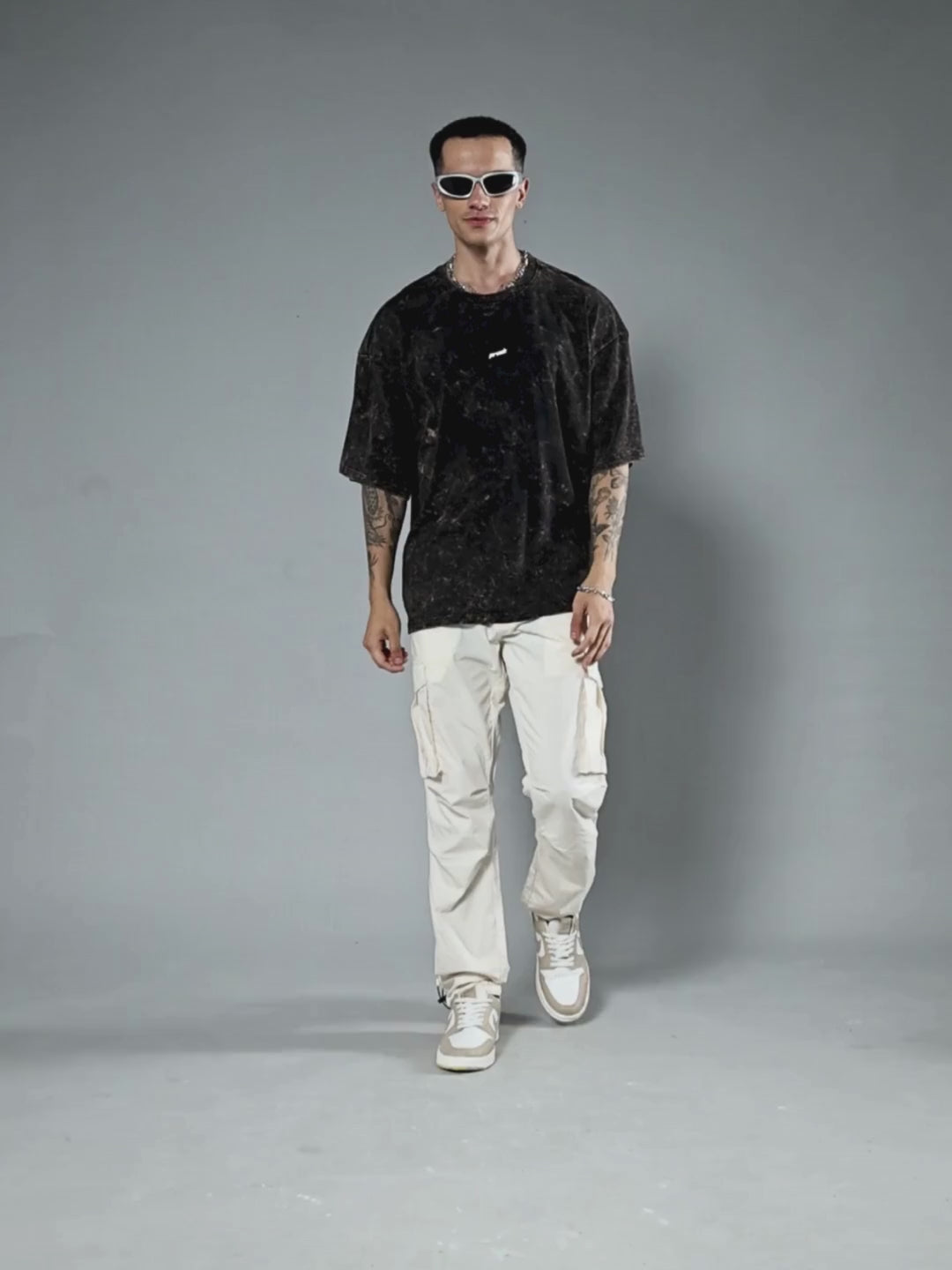 Men Retro Washed Oversized T-Shirt