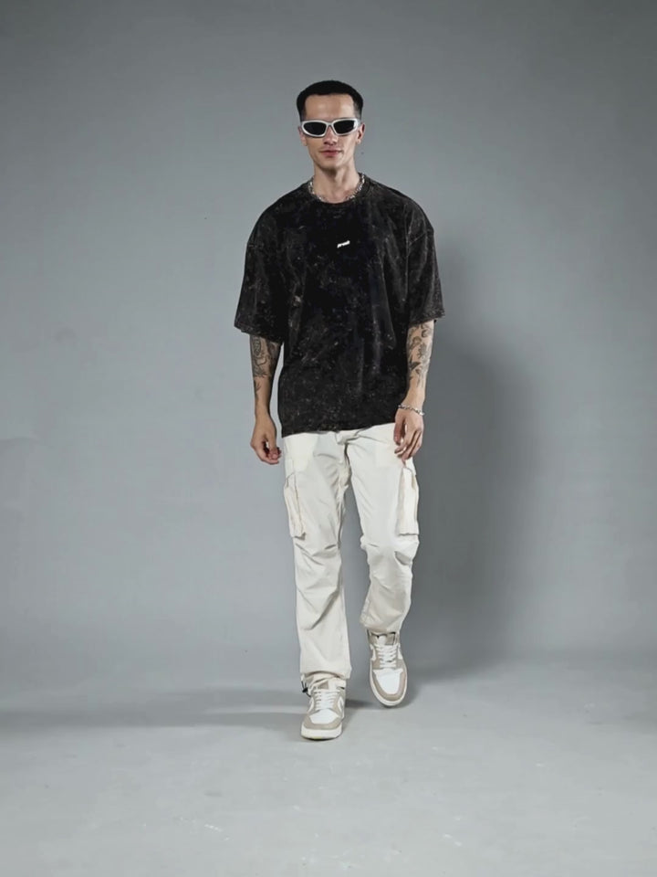 Men Retro Washed Oversized T-Shirt