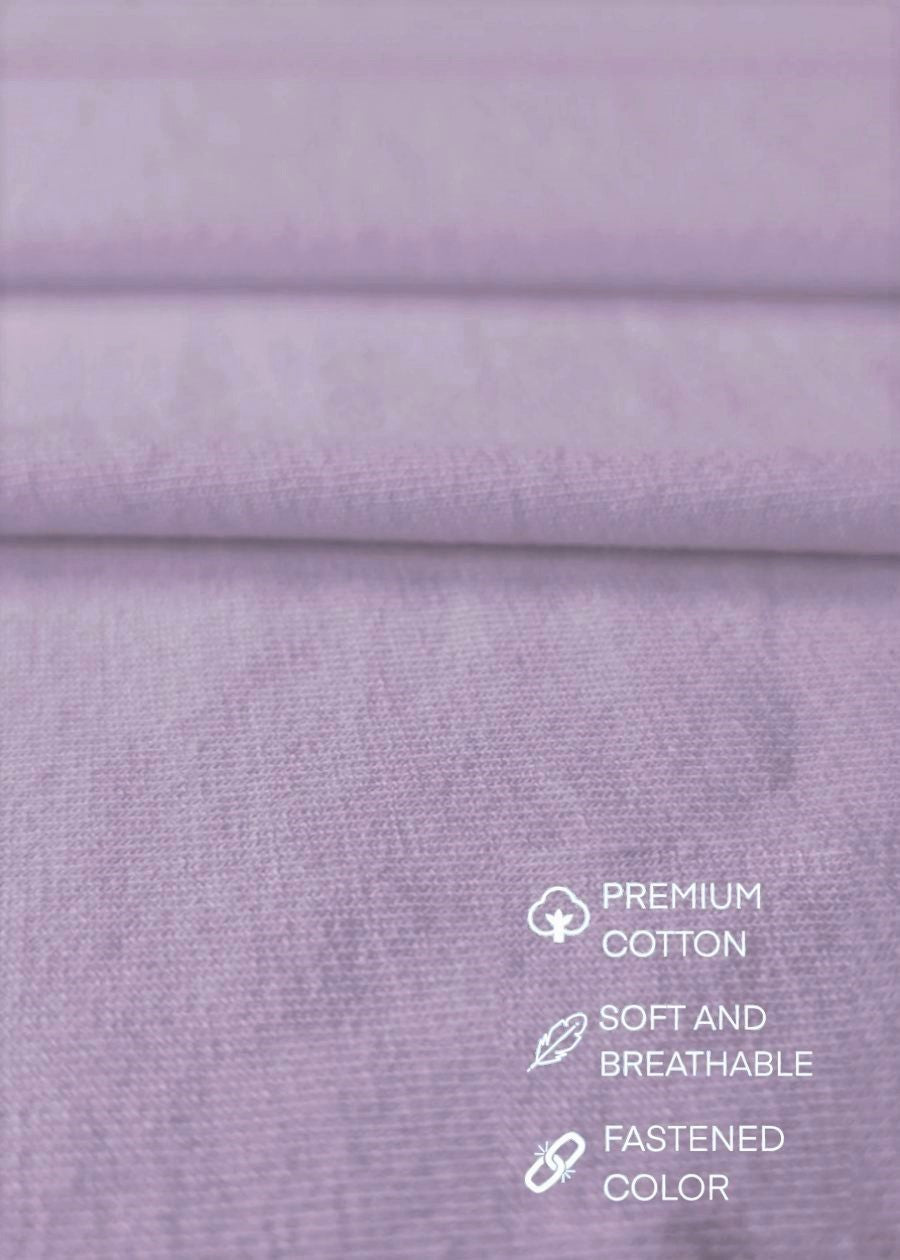 Women Solid Half Sleeve T-Shirt - Lilac