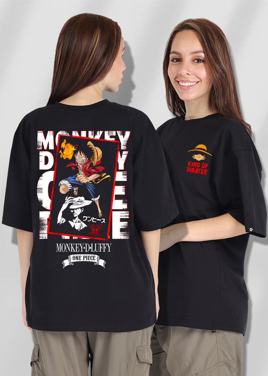 One Piece Printed Black T-shirt Women Pronk –