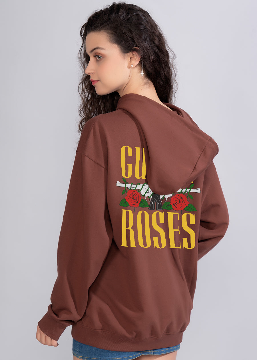 Guns And Roses Printed Womens Oversized Sweatshirt | Pronk