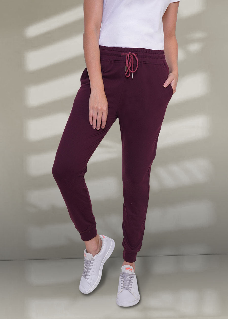 French Terry Jogger for Women Wine