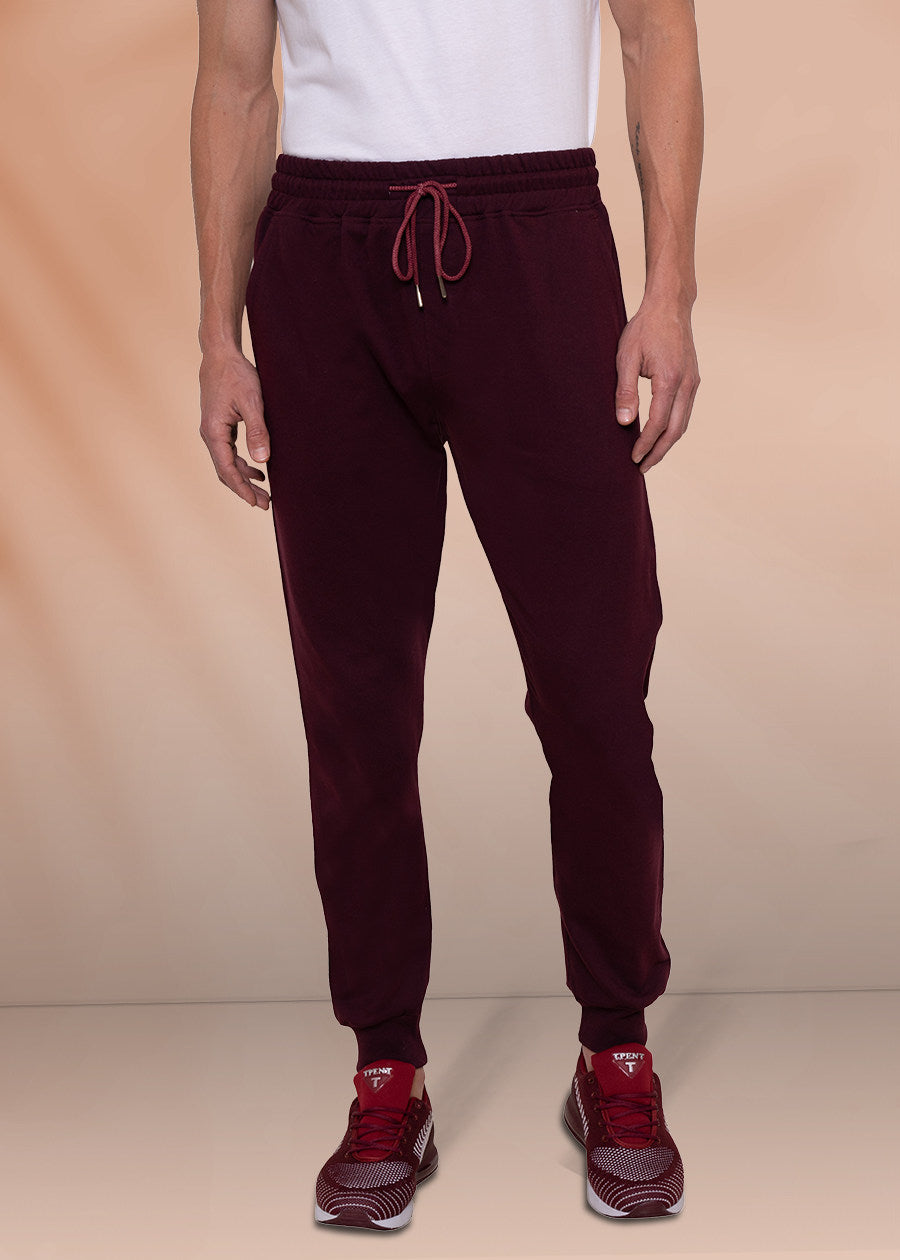 French Terry Jogger For Men : Wine