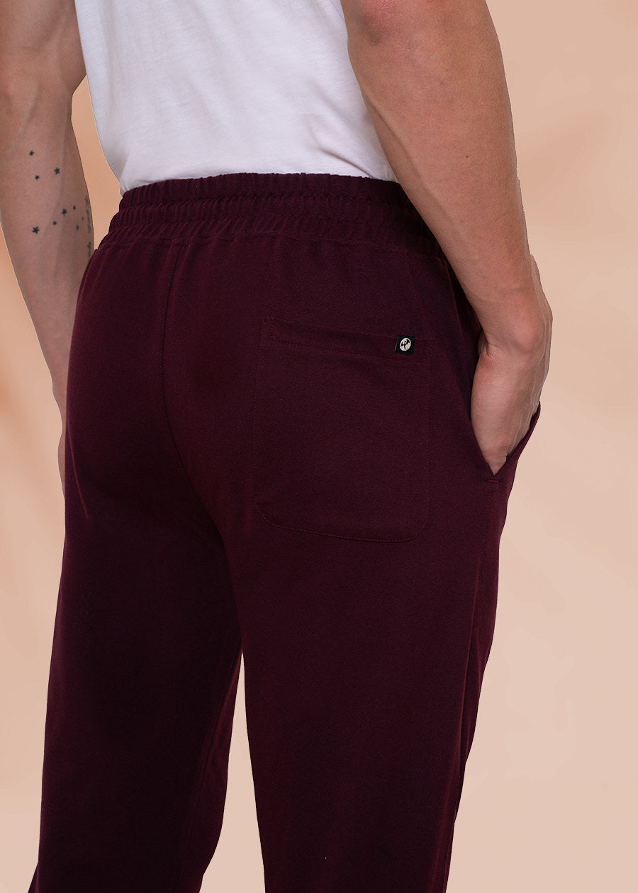 French Terry Jogger For Men : Wine